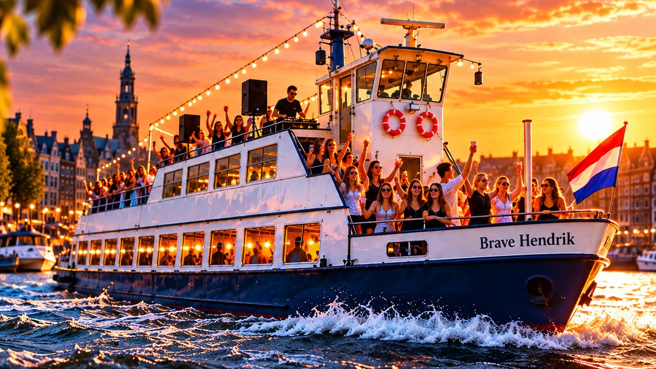 Promotiebeeld van de feestboot voor Timon X Liber Botium